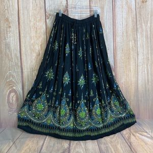 ➡️Anjli Viscose Sequined Long Skirt Size Medium